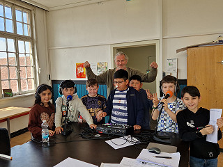Kids lernen die Hip-Hop-Kultur